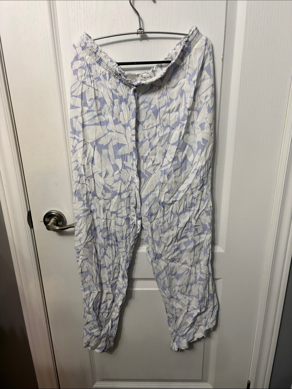 Gentle Fawn Pale Blue & White Floral Elastic-Waist Pants